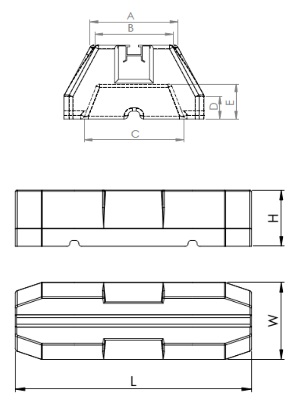 Castel-D-mpfungssockel-Abmessungen